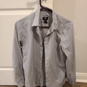 Grey h&m dress shirt medium